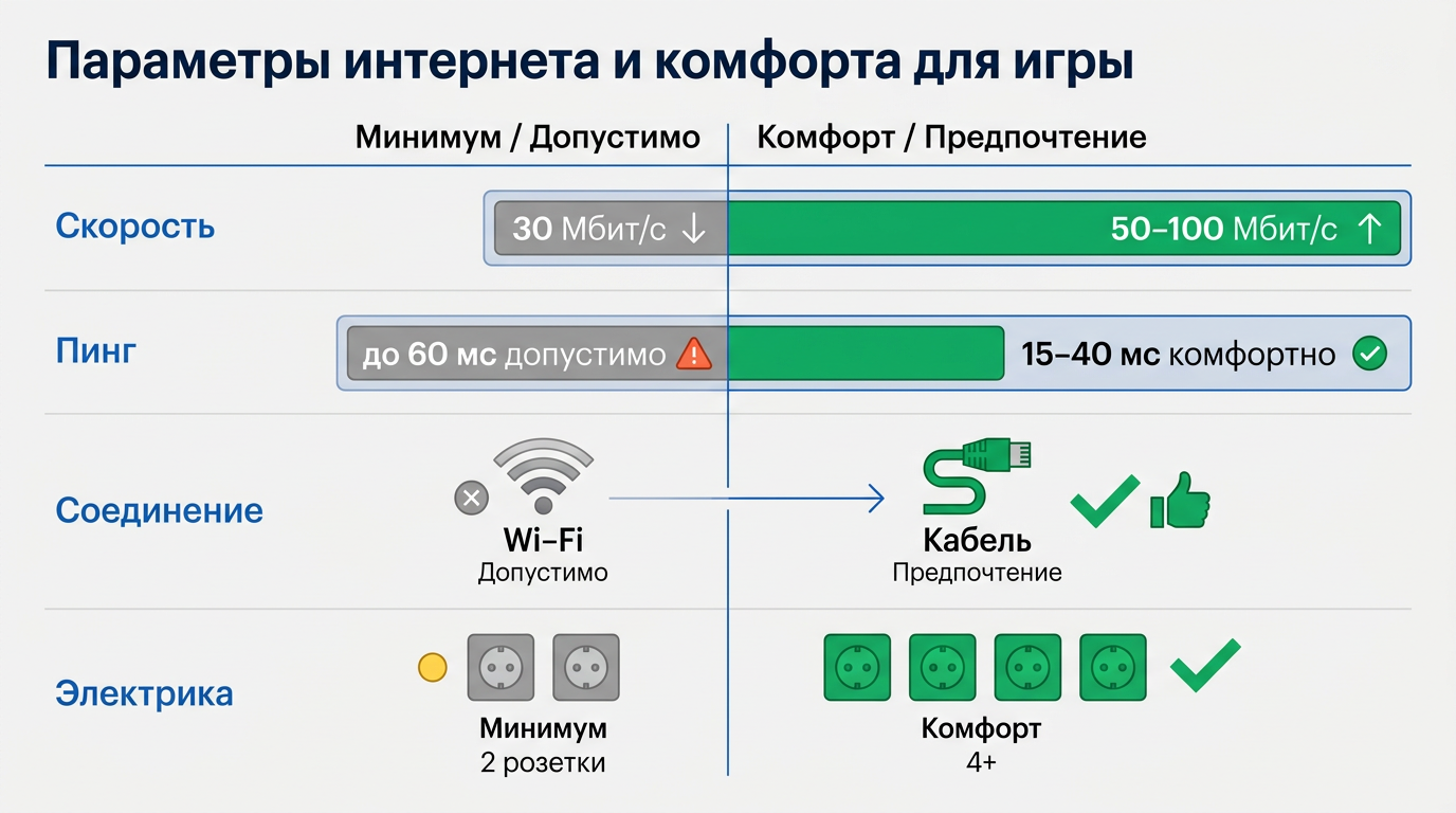 Параметры интернета